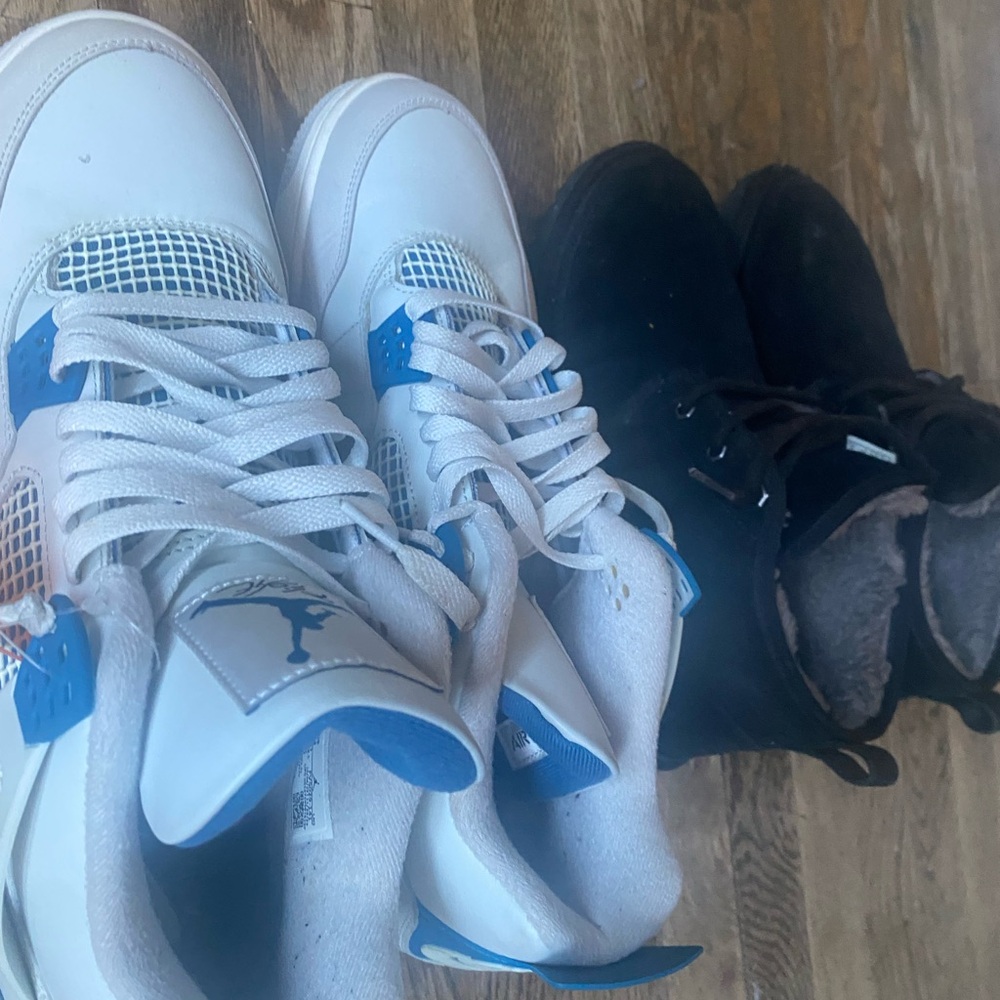 Nike Air White and Blue Sneakers